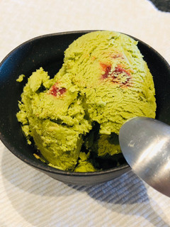 A picture of Soy milk green tea ice cream.