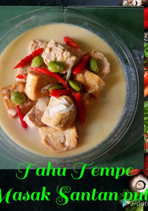 Foto resep Tahu Tempe Masak Santan Putih