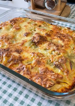Une photo de Gratin de Pommes de Terre aux Poireaux et Saumon