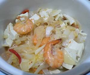 Resep Unik Kaldu Udang Original With Sambal Bangkok &amp;amp; sawi, tahu Spesial Yummy Mantul