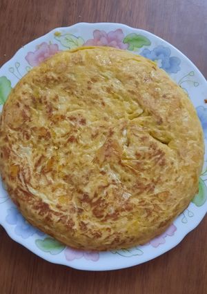 Una foto de Tortilla de Calabaza y Puerro