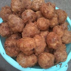 A picture of Yam balls #kanostate.