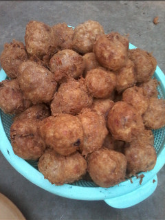 A picture of Yam balls #kanostate.
