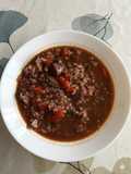 Arroz caldoso con chipirones y agua de cocción de pulpo