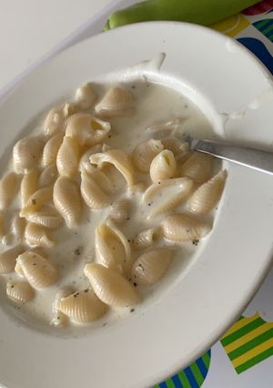 صورة لوصفة معكرونة باللبن