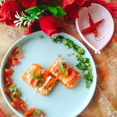 A picture of Chive & onion whipped Tofu Toast.