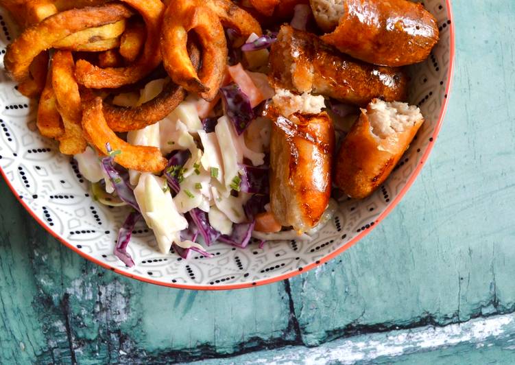 Recipe of Quick Glazed Sausages with Apple Slaw