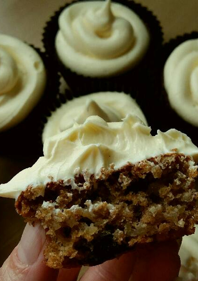 A picture of Vickys Parsnip Cupcakes, GF DF EF SF NF.