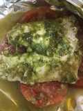 Pescado empapelado con perejil