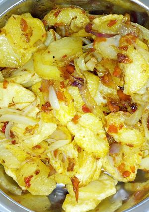 A picture of Peppered chips.