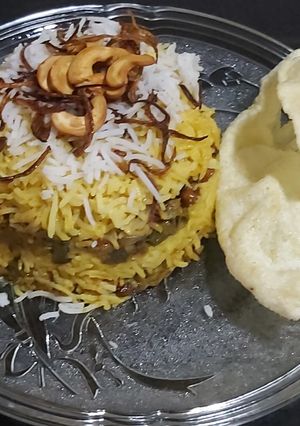 A picture of Vegetable Dum Biryani.