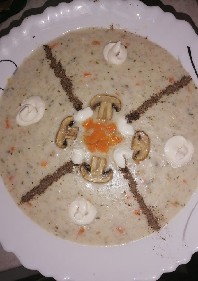 عکسی از دستور سوپ شیر و خامه