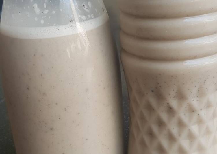 Recipe: Delicious Oatmilk vanilla oreo sugar free, tinggi protein