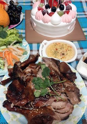 Hình của món Vịt nướng vị xá xíu ^^ bằng lò nướng.