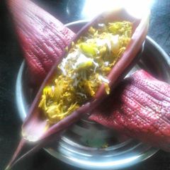 A picture of Kelful bhaji(banana flower).