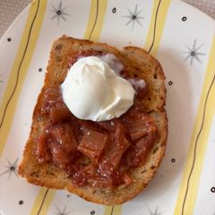 Low Carb Rhubarb and Strawberry “Jam” or Compote A picture of Low Carb Rhubarb and Strawberry “Jam” or Compote.