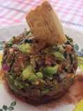 Tartar de Atún Rojo con aceitunas negras