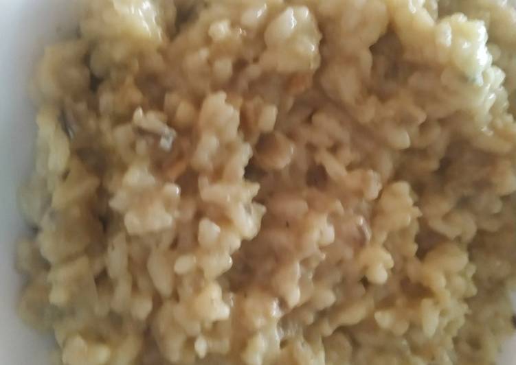 Rissoto de arroz con setas y queso