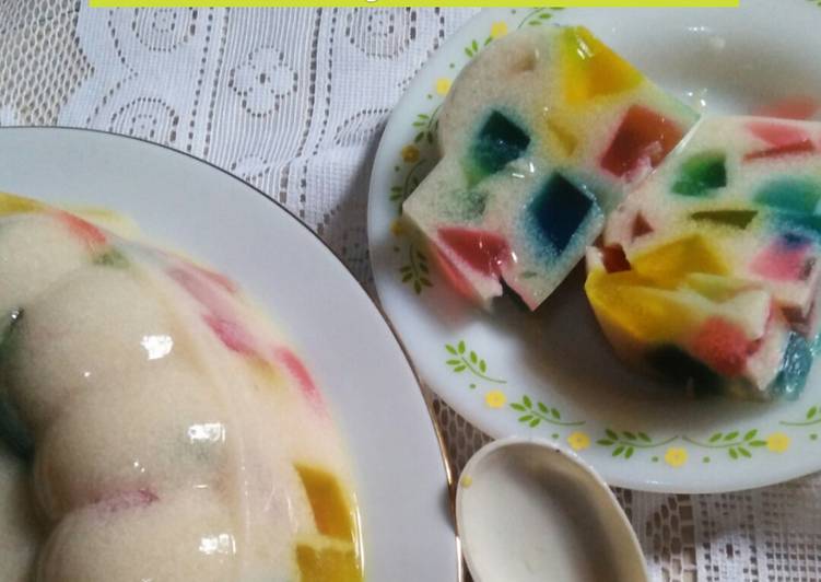 Cara Gampang Membuat Puding Mozaik, Bisa Manjain Lidah