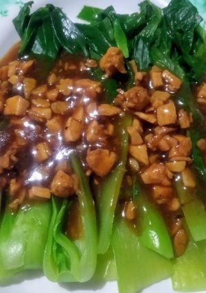 Foto resep Sawi sendok saus bawang / pakcoy garlic sauce