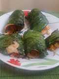 Rollo de espinacas con pollo