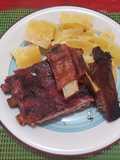 Costillar al horno en salsa teriyaki