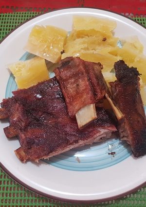 Una foto de Costillar al horno en salsa teriyaki