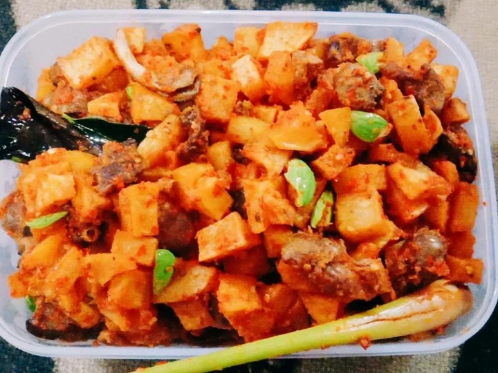 Cara Mudah Menyiapkan Resep 127. Sambal Goreng Kentang Ati yang Menggugah Selera Anti Ribet, Lezat Sekali