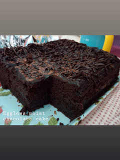 Foto resep Eggless moist chocolate cake
