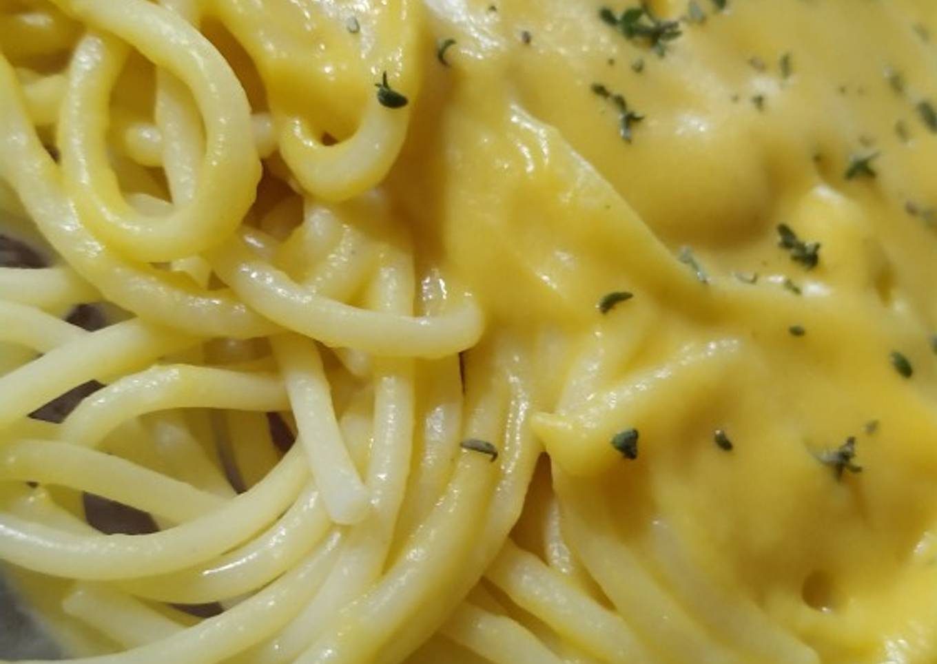 Spaghetti con salsa de calabaza