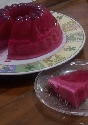 Foto resep Puding busa buah naga