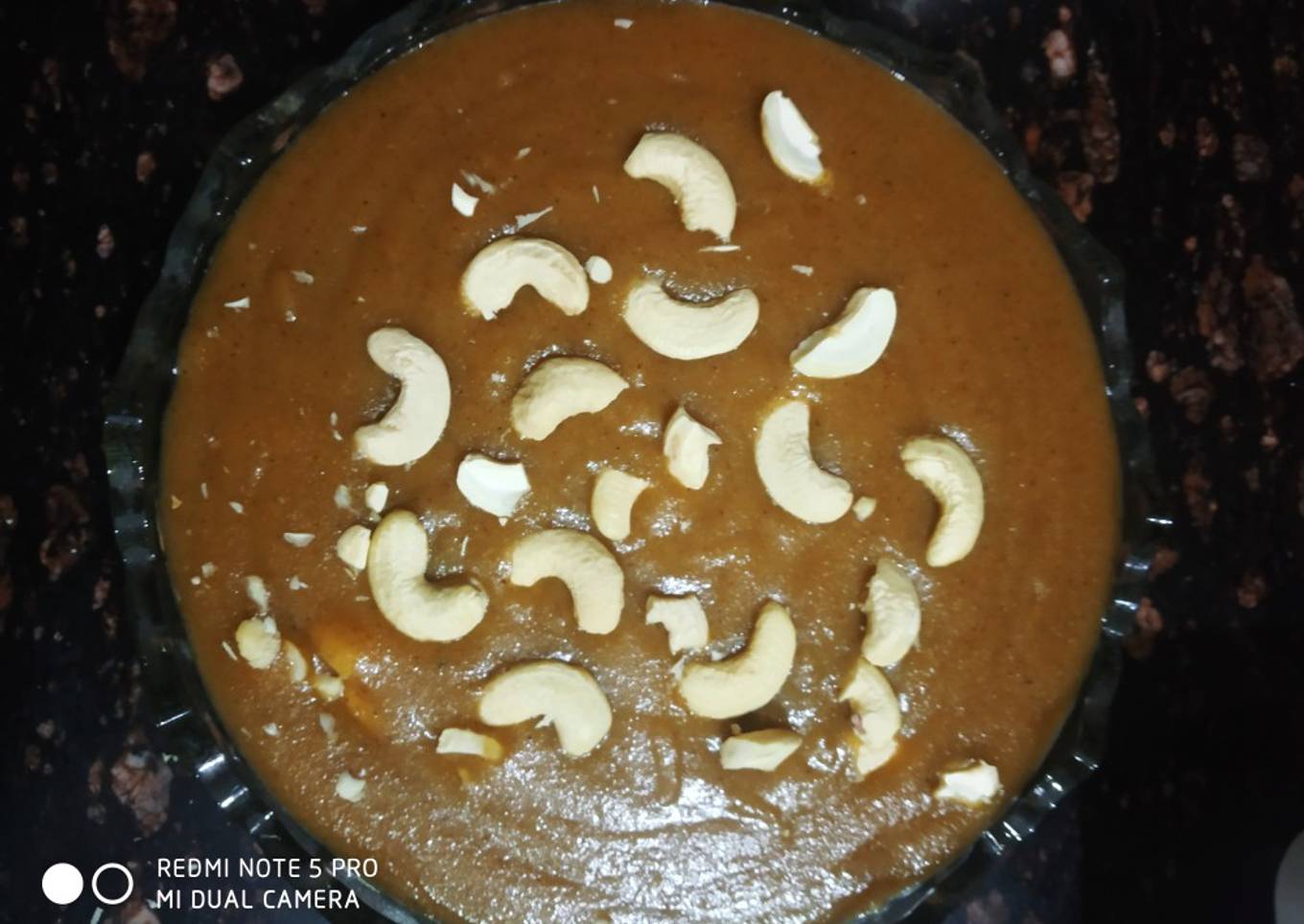 Cashew wheat halwa