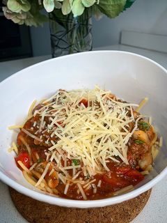 Una foto de ¡Pasta vegetariana y sin gluten en 10 minutos!