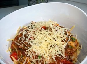 Una foto de ¡Pasta vegetariana y sin gluten en 10 minutos!