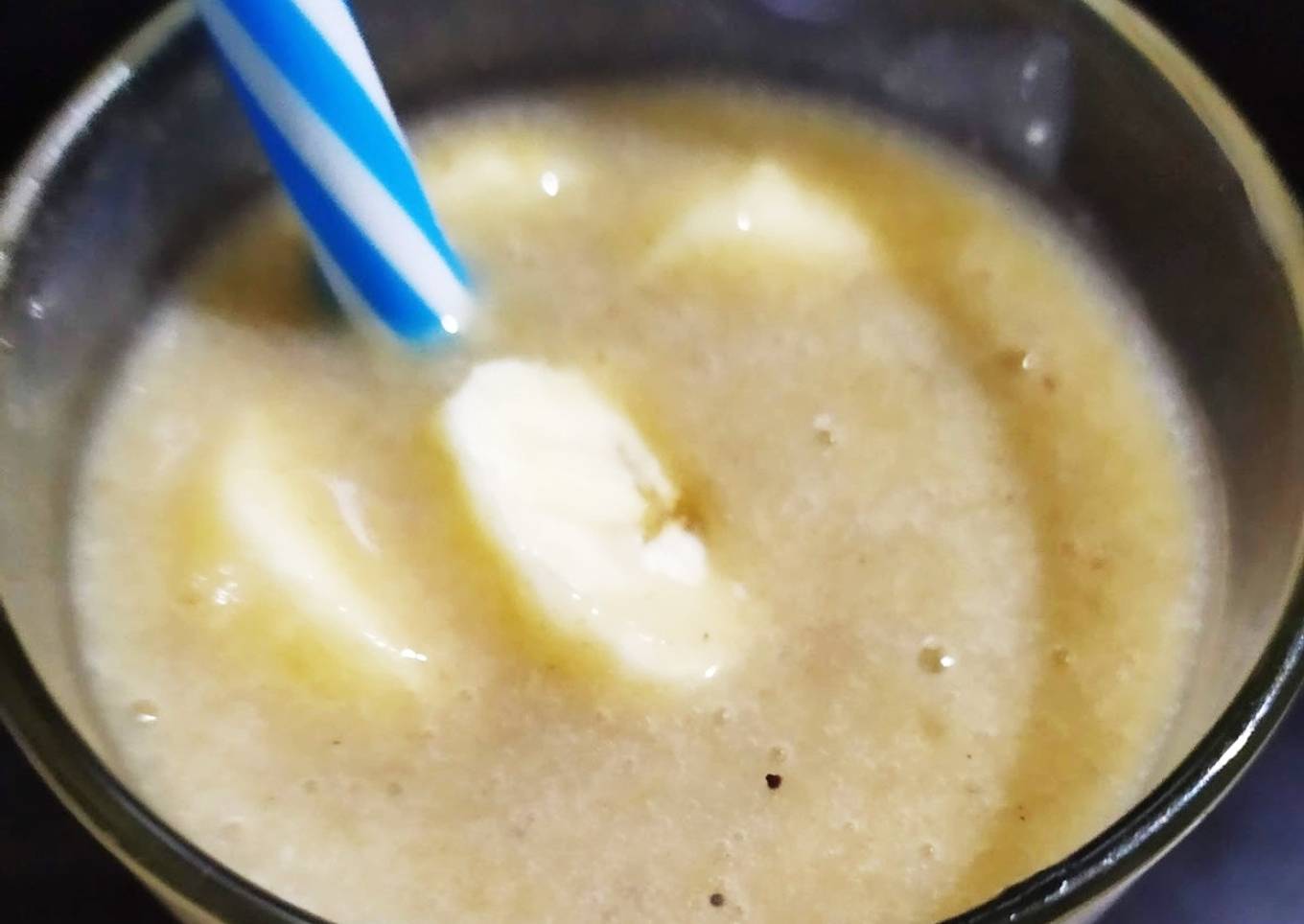 Apple, banana milkshake