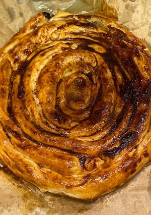 Una foto de Rosca de plátano y Nutella en airfryer