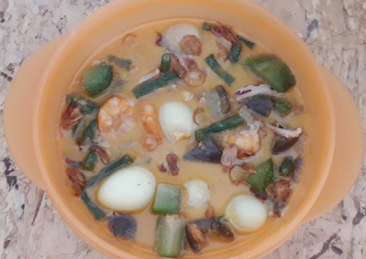 Cara Menyiapkan Lodeh seafood susu almond yang Sempurna