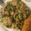 Yummy Creamy Spinach and Mushroom Orzo