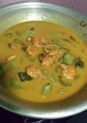 Foto resep Udang gambas kuah kari