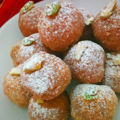 A picture of Mysore Pak Ladoo.