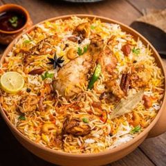 A picture of Home made biryani please bought my biryani.