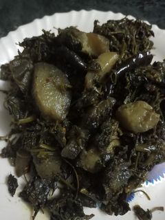 मेथी पालक की भूजी (methi palak ki suji recipe in Hindi) रेसिपी मुख्य फोटो