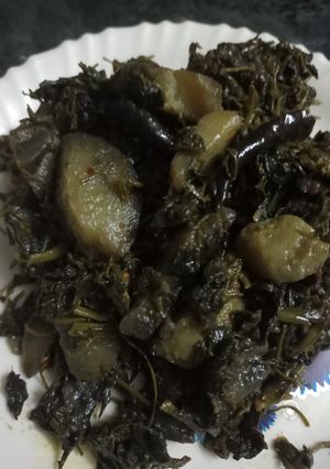 मेथी पालक की भूजी (methi palak ki suji recipe in Hindi) रेसिपी मुख्य फोटो