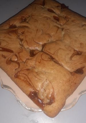 Una foto de Torta Manchada de Dulce de Leche