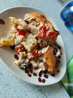 Krumplival rakott bakonyi jellegű húsgombóc recept fotója