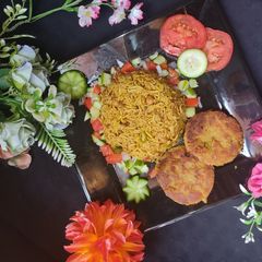 A picture of Chana pulao biryani.