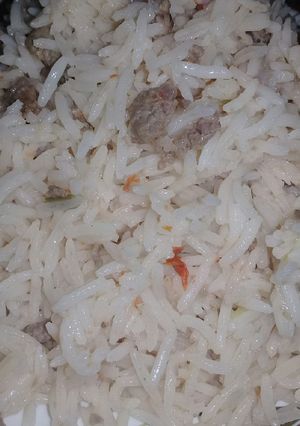 صورة لوصفة مجبوس باللحمه المفرومه 🍜