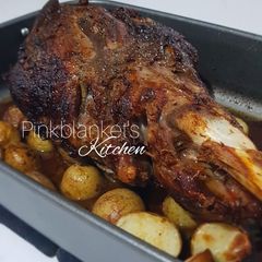 A picture of Chef Andy Roasted Lamb Leg.