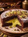 Bolo Cookie de Chocolate com Coração Cremoso de Pistache