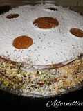 Torta paradiso con crema al latte e granelle
